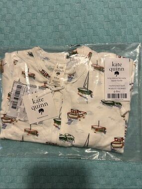 Kate Quinn long sleeve bamboo zipper footie